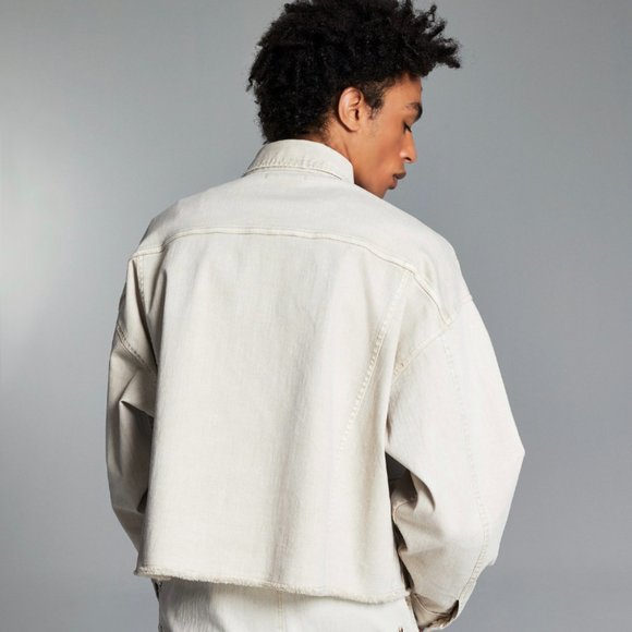 Allen Onyia Oversized-Fit Cropped Garment-Dye Jack - Picture 3 of 6